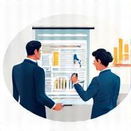 Consultants analyzing data